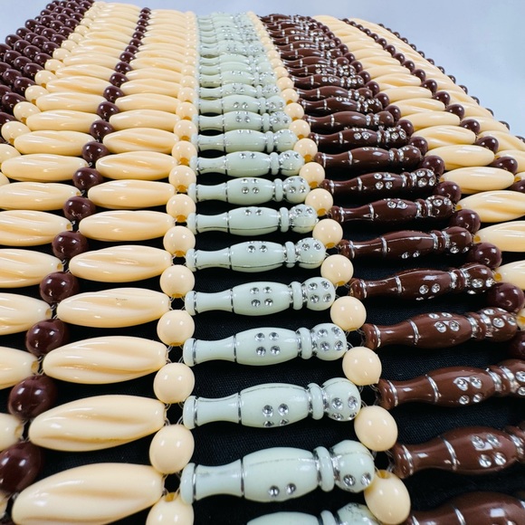 Handcrafted Fully Beaded Purse With Handle Multicolor Unused Statement Piece - Picture 5 of 9